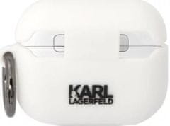 Karl Lagerfeld Púzdro AirPods Pro cover white Silicone Choupette Head 3D (KLAPRUNCHH)