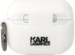 Karl Lagerfeld Púzdro AirPods Pro cover white Silicone Karl & Choupette (KLACAPSILKCW)