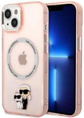 Karl Lagerfeld Kryt iPhone 14 6,1" hardcase pink Iconic Karl&Choupette Magsafe (KLHMP14SHNKCIP)