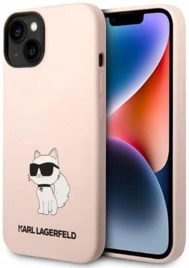 Karl Lagerfeld Kryt iPhone 14 6,1" hardcase pink Silicone Choupette (KLHCP14SSNCHBCP)