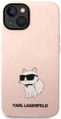 Karl Lagerfeld Kryt iPhone 14 6,1" hardcase pink Silicone Choupette (KLHCP14SSNCHBCP)