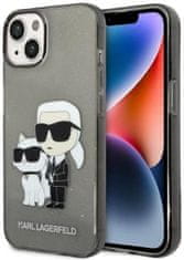 Karl Lagerfeld Kryt iPhone 14 6,1" black hardcase IML GLIT NFT Karl&Choupette (KLHCP14SHNKCTGK)