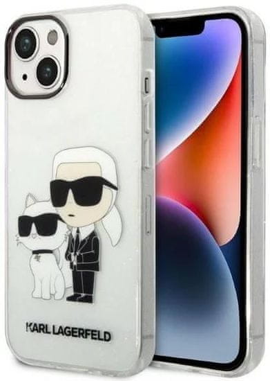 Karl Lagerfeld Kryt iPhone 14 6,1" transparent hardcase IML GLIT NFT Karl&Choupette (KLHCP14SHNKCTGT)