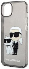 Karl Lagerfeld Kryt iPhone 14 6,1" black hardcase IML GLIT NFT Karl&Choupette (KLHCP14SHNKCTGK)