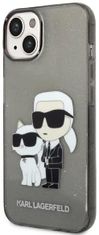 Karl Lagerfeld Kryt iPhone 14 6,1" black hardcase IML GLIT NFT Karl&Choupette (KLHCP14SHNKCTGK)