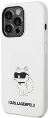 Karl Lagerfeld Kryt iPhone 14 Pro 6,1" hardcase white Silicone Choupette MagSafe (KLHMP14LSNCHBCH)