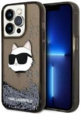 Karl Lagerfeld Kryt iPhone 14 Pro 6,1" black hardcase Glitter Choupette Head (KLHCP14LLNCHCK)