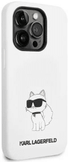 Karl Lagerfeld Kryt iPhone 14 Pro 6,1" hardcase white Silicone Choupette MagSafe (KLHMP14LSNCHBCH)