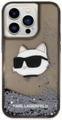 Karl Lagerfeld Kryt iPhone 14 Pro 6,1" black hardcase Glitter Choupette Head (KLHCP14LLNCHCK)