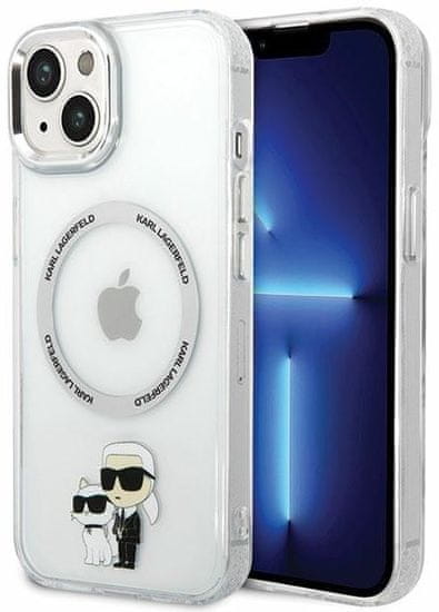 Karl Lagerfeld Kryt iPhone 13 6.1" hardcase transparent Iconic Karl&Choupette Magsafe (KLHMP13MHNKCIT)