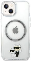 Karl Lagerfeld Kryt iPhone 13 6.1" hardcase transparent Iconic Karl&Choupette Magsafe (KLHMP13MHNKCIT)