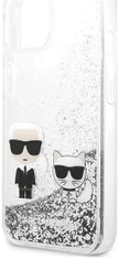 Karl Lagerfeld Kryt KLHCP13MGKCS Iphone 13 6,1" silver hardcase Liquid Glitter Karl&Choupette (KLHCP13MGKCS)