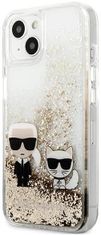 Karl Lagerfeld Kryt KLHCP13MGKCD iPhone 13 6,1" gold hardcase Liquid Glitter Karl&Choupette (KLHCP13MGKCD)