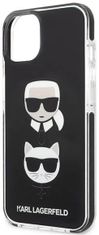 Karl Lagerfeld Kryt KLHCP13STPE2TK iPhone 13 mini 5,4" hardcase black Karl&Choupette Head (KLHCP13STPE2TK)