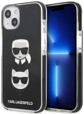 Karl Lagerfeld Kryt KLHCP13STPE2TK iPhone 13 mini 5,4" hardcase black Karl&Choupette Head (KLHCP13STPE2TK)