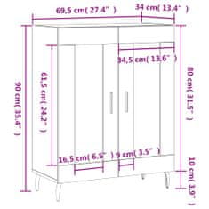 Petromila vidaXL Komoda hnedý dub 69,5x34x90 cm kompozitné drevo