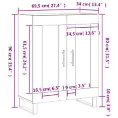 Petromila vidaXL Komoda sivý dub sonoma 69,5x34x90 cm kompozitné drevo