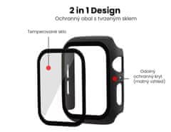 KOMA Ochranný kryt s tvrdeným sklom pre Apple Watch 44 mm (Series 4, 5, 6 a SE), priehľadný