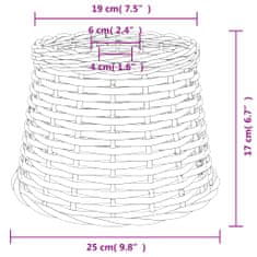 Vidaxl Tienidlo na lampu biele Ø25x17 cm prútené