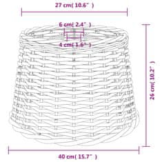 Vidaxl Tienidlo na lampu biele Ø40x26 cm prútené