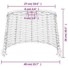 Vidaxl Tienidlo na lampu hnedé Ø40x26 cm prútené