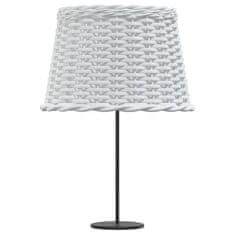 Vidaxl Tienidlo na lampu biele Ø40x26 cm prútené