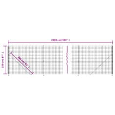 Vidaxl Drôtený plot s kotviacimi hrotmi zelený 2,2x25 m