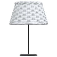 Vidaxl Tienidlo na lampu biele Ø50x30 cm prútené