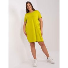 RELEVANCE Dámske plus size šaty s vreckami KATHLYN limetkovo zelená RV-SK-8768.17P_401098 Univerzálne