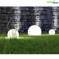 GreenBlue GreenBlue solárne svietidlo, voľne stojace, záhradné, guľa 25x25x58cm, biela LED, GB166