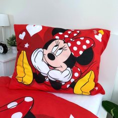 Jerry Fabrics Obliečky Minnie Red heart 140x200, 70x90 cm