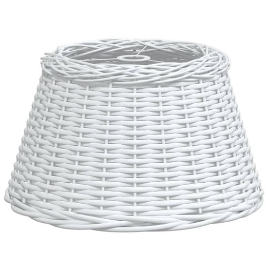 Vidaxl Tienidlo na stropnú lampu biele Ø50x30 cm prútené