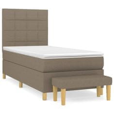 Petromila vidaXL Boxspring posteľ s matracom sivohnedý 100x200 cm látka