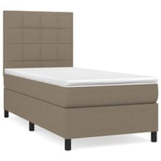 Petromila vidaXL Boxspring posteľ s matracom sivohnedý 100x200 cm látka