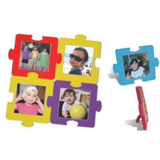 Edushape Fotorámček farebný Puzzle sada penová 6 ks 36m+