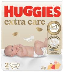 Huggies Plienky jednorázové Extra Care 2 (3-6 kg) 24 ks