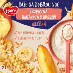 Hami Kaša mliečna krupicová banánová s broskyňou na dobrou noc 210 g