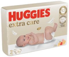 Huggies Plienky jednorázové Extra Care 2 (3-6 kg) 58 ks