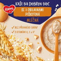 Hami Kaša mliečna so 7 obilninami piškótová na dobrú noc 210 g