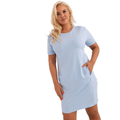 RELEVANCE Dámske plus size bavlnené šaty TIFANY svetlomodré RV-SK-8899.14P_401071 Univerzálne