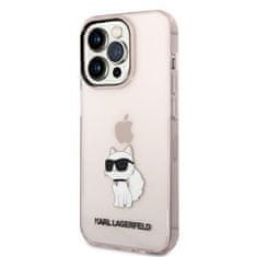 Karl Lagerfeld IML Choupette NFT Puzdro pre iPhone 14 Pro Ružové