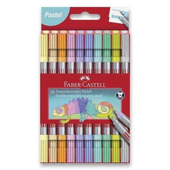 FABER Castell Obojstranné fixky - Pastel 10 ks