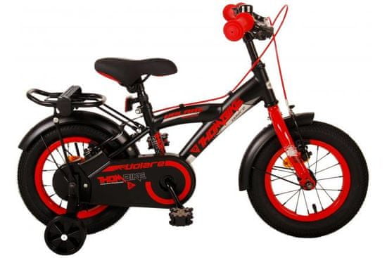 Volare Detský bicykel Thombike - chlapčenský - 12" - Black Red - dve ručné brzdy