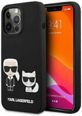 Karl Lagerfeld Kryt iPhone 13 Pro / 13 6,1" hardcase Black Silicone Karl & Choupette Magsafe (KLHMP13LSSKCK)