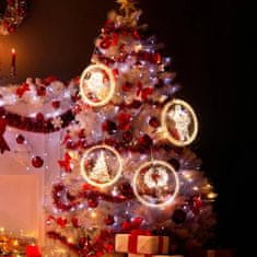 Tutumi LED svetelná ozdoba na okno CHRISTMAS TREE II kruhová biela