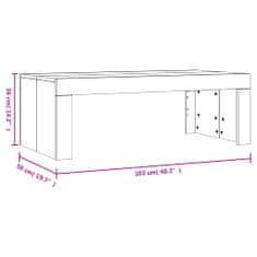 Vidaxl Konferenčný stolík čierny 102x50x36 cm kompozitné drevo