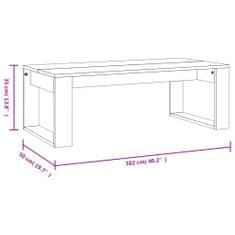 Vidaxl Konferenčný stolík hnedý dub 102x50x35 cm kompozitné drevo