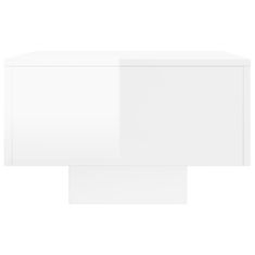Petromila vidaXL Konferenčný stolík lesklý biely 100x49,5x31 cm kompozitné drevo