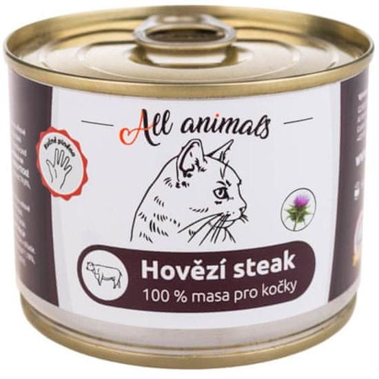 All Animals konz. pre mačky hovädzie steak 200g