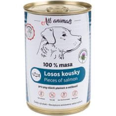 All Animals konz. pre psov losos kúsky 400g